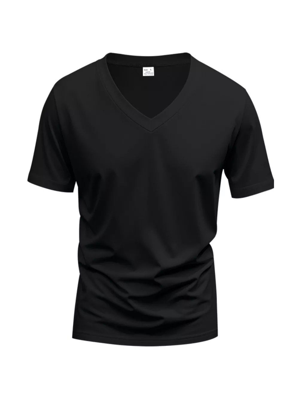 Men's Full Size Slim Fit V-Neck Basic T-Shirt Plus Size