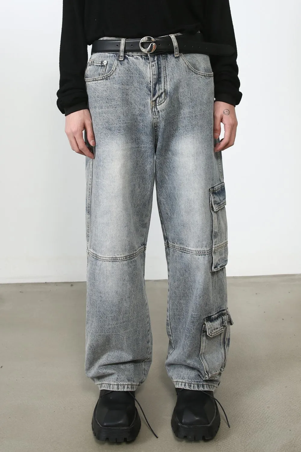 Men's Mid Rise Baggy Jeans, image 2