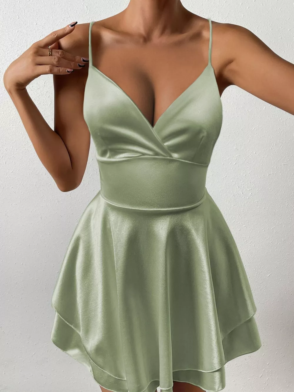 Tie Back Layered Cami Dress, image 6