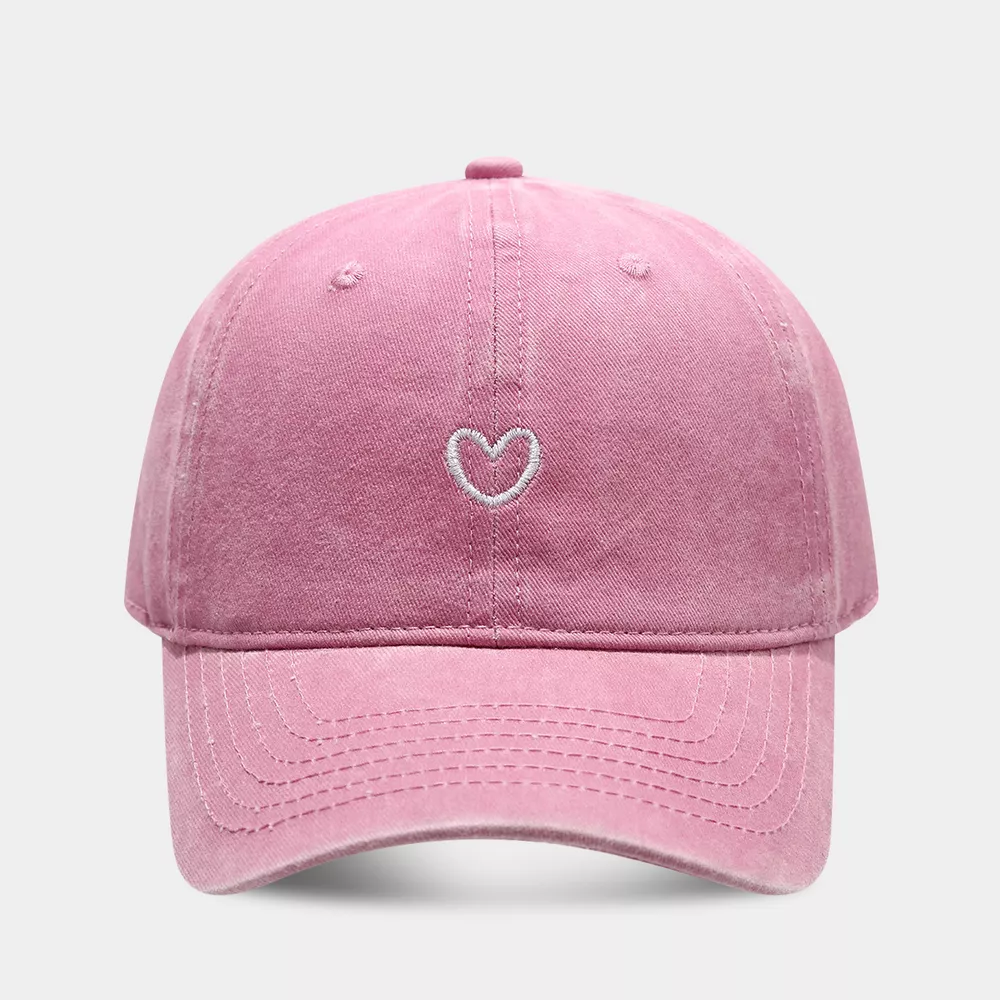 Embroidered Heart Baseball Cap