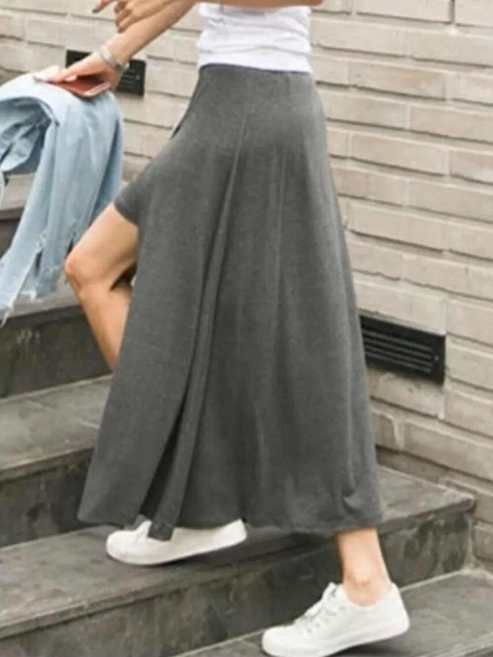 A-Line Slit Maxi Skirt, image 2