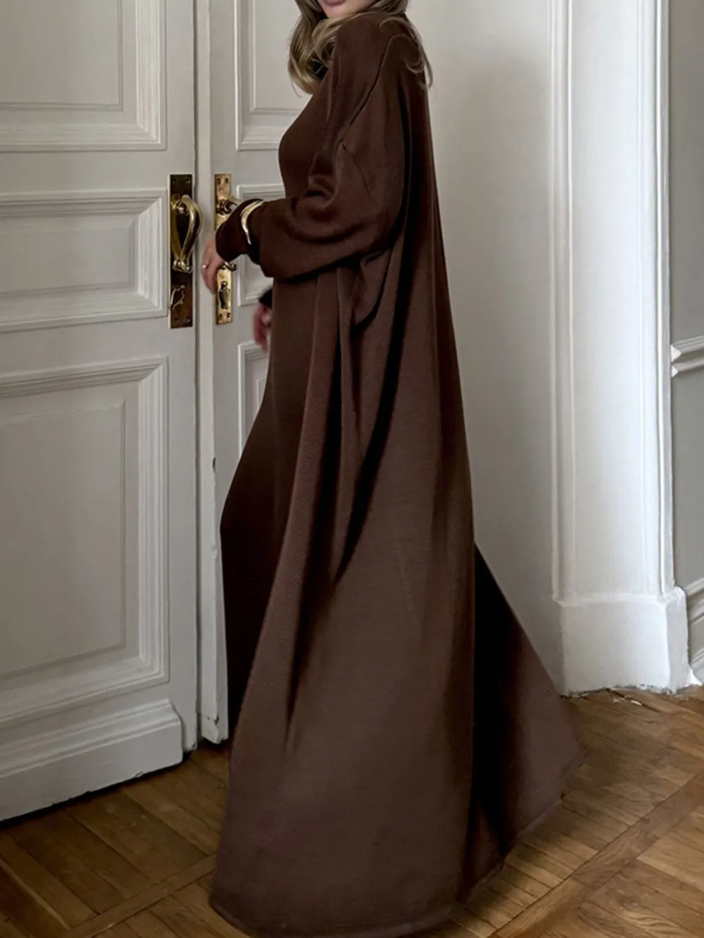 V-Neck Knit Dress and Cardigan Sweater Set, image 11