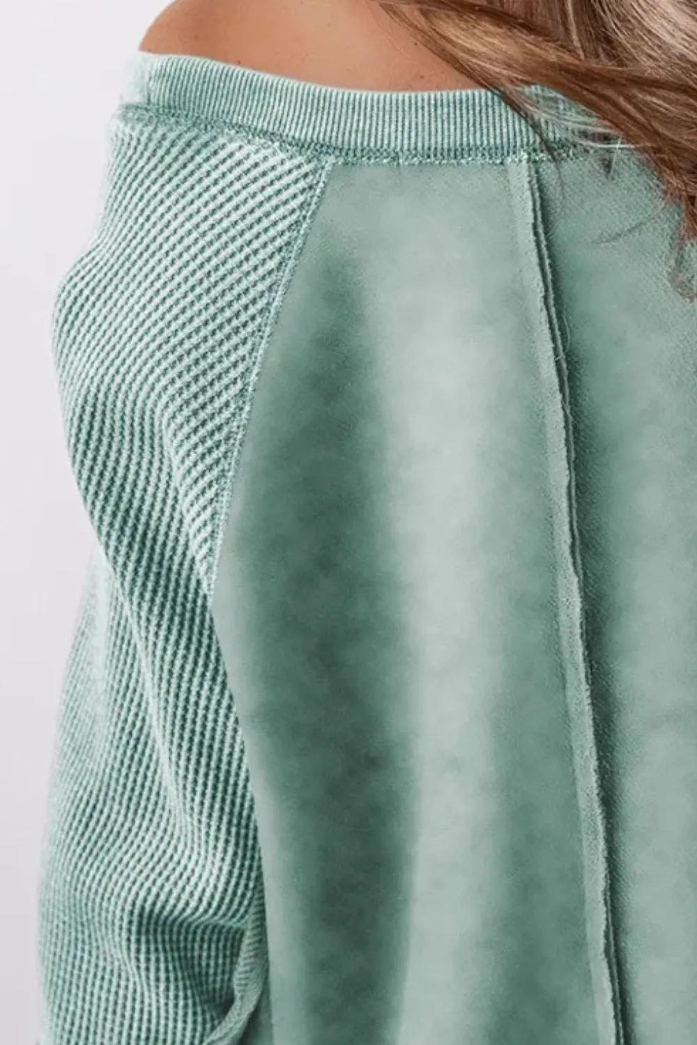 Exposed Seam Long Sleeve Sweatshirt, image 3