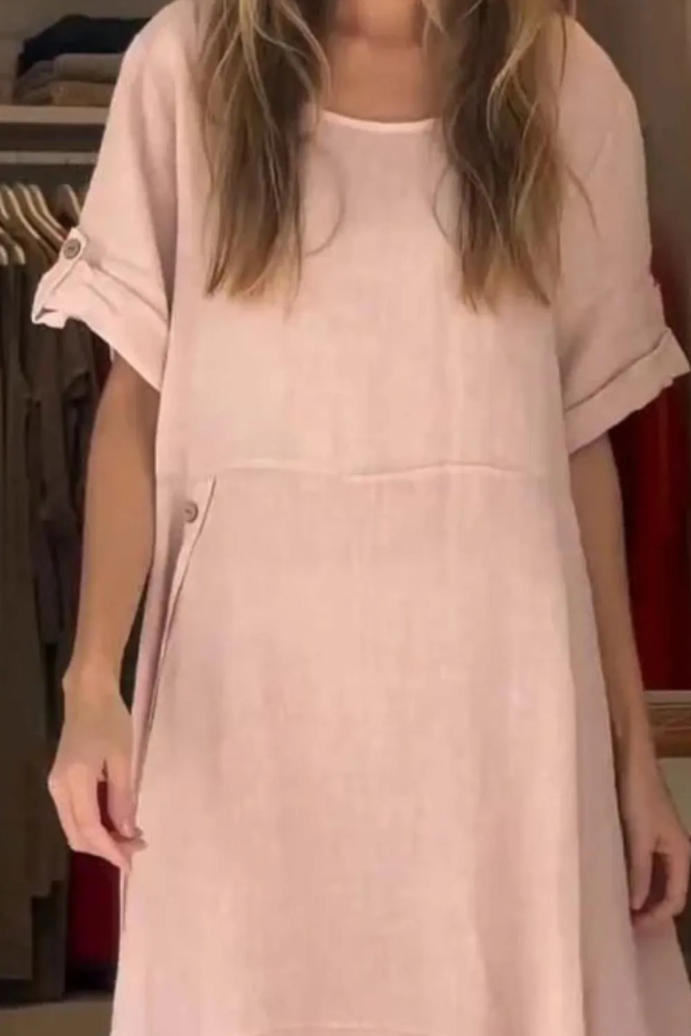 Full Size Relaxed Fit Short Sleeves Dress Plus Size, image 9