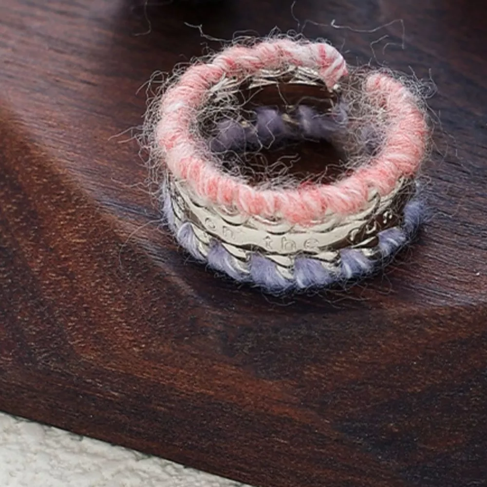 Brass Yarn-Wrapped Open Ring, image 3