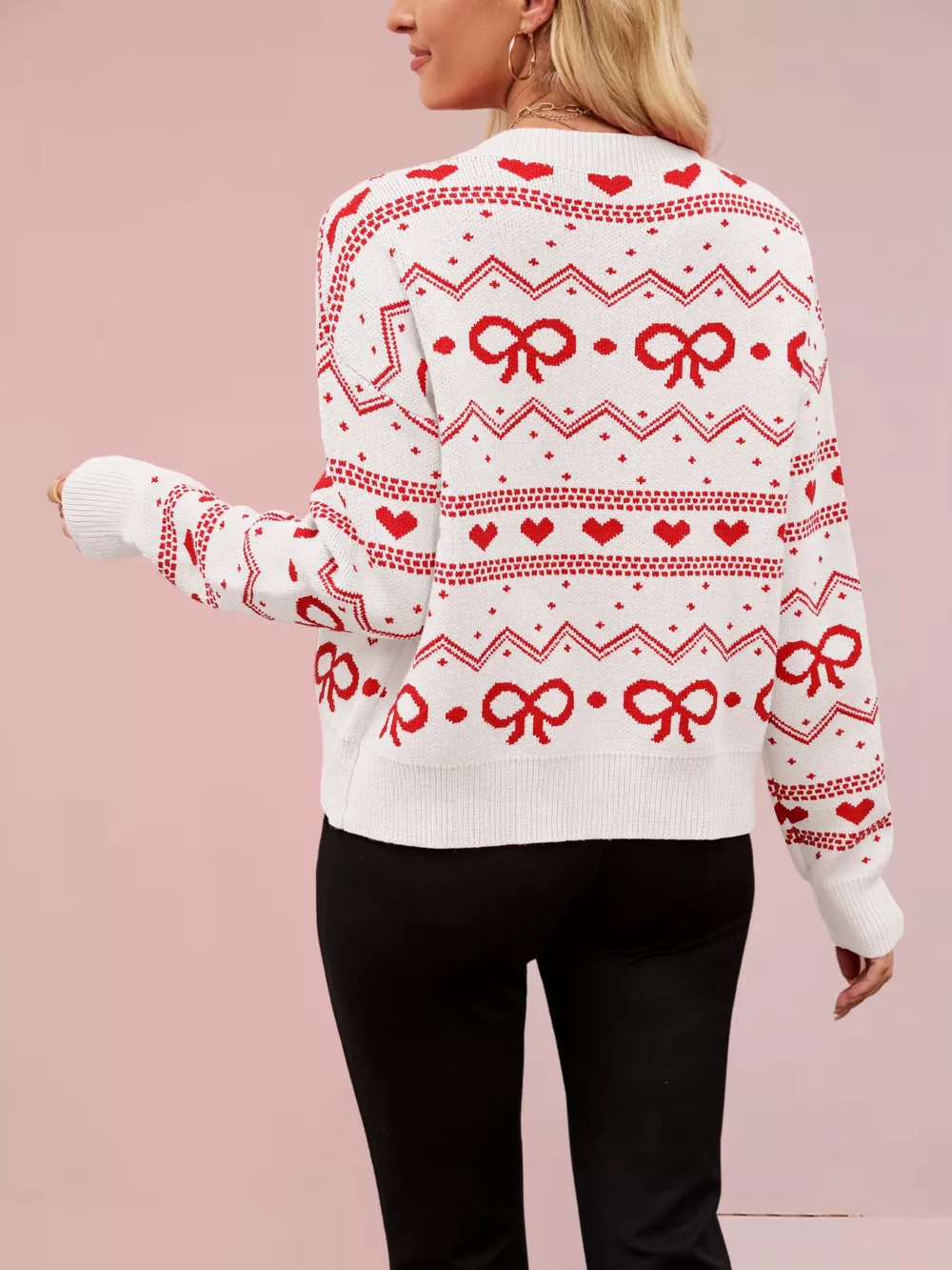 Bowknot Pattern Knit Cardigan, image 2