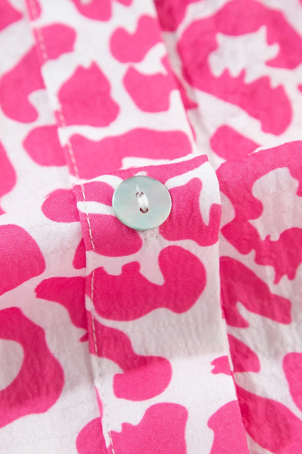 Leopard Notched Long Sleeve Shirt Dress, image 2