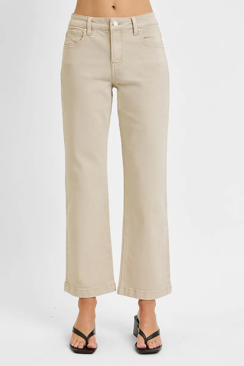 Full Size Tummy Control Mid Rise Ankle Straight Jeans Plus Size, image 2