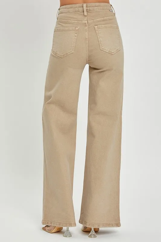 Full Size Tummy Control High Rise Wide Leg Jeans Plus Size, image 2