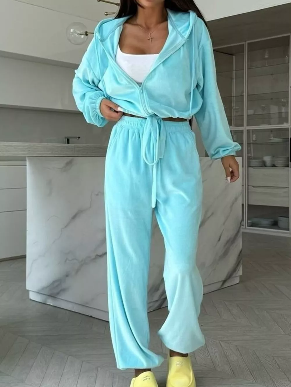 Zip-Up Hoodie and Joggers Set, image 4