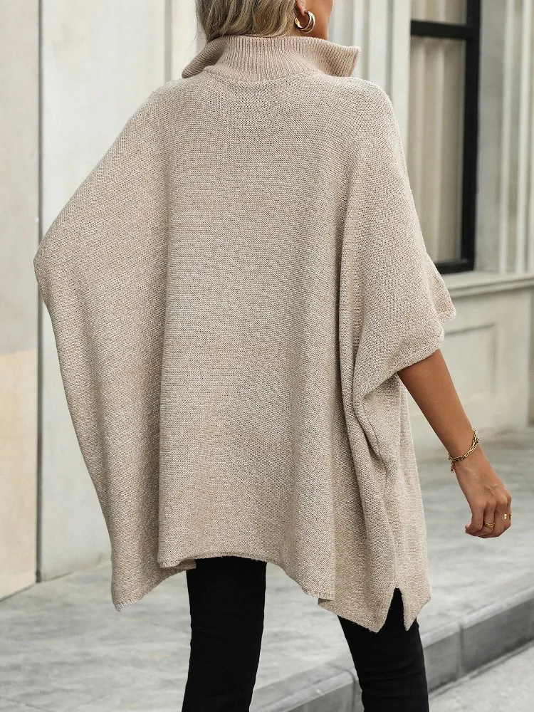 Slit Quarter Zip Half Sleeve Sweater, image 2