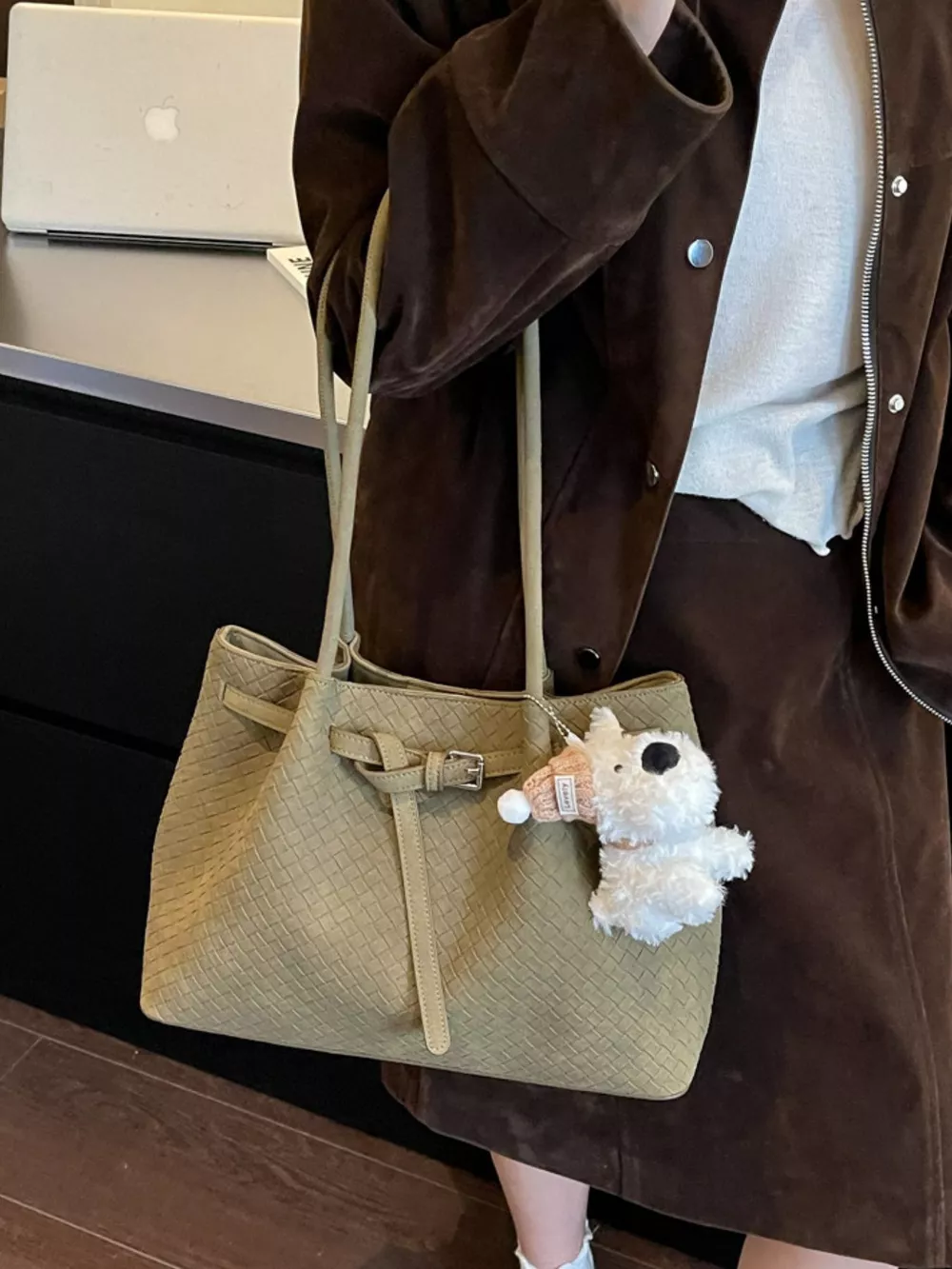 Woven Texture Shoulder Bag, image 4