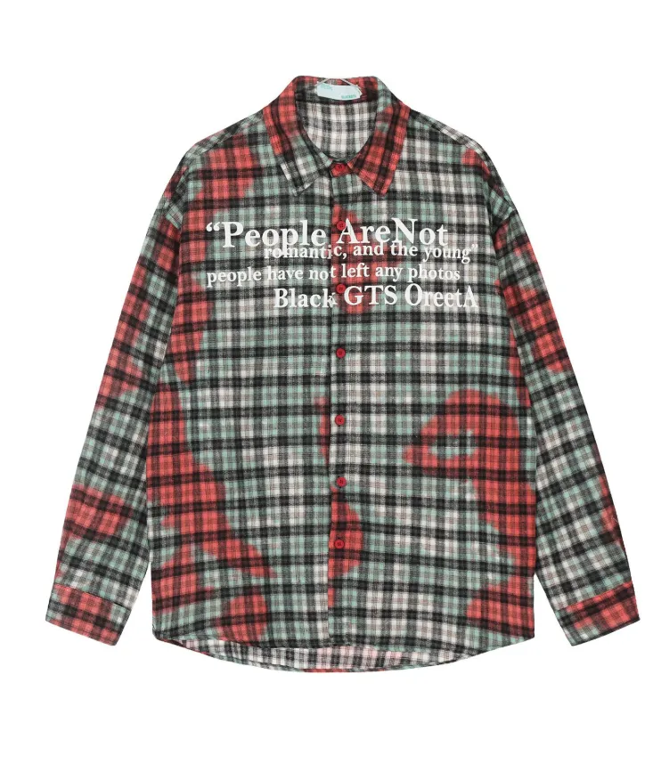 Men's Plaid Mixed Pattern Long Sleeve Shirt, image 3
