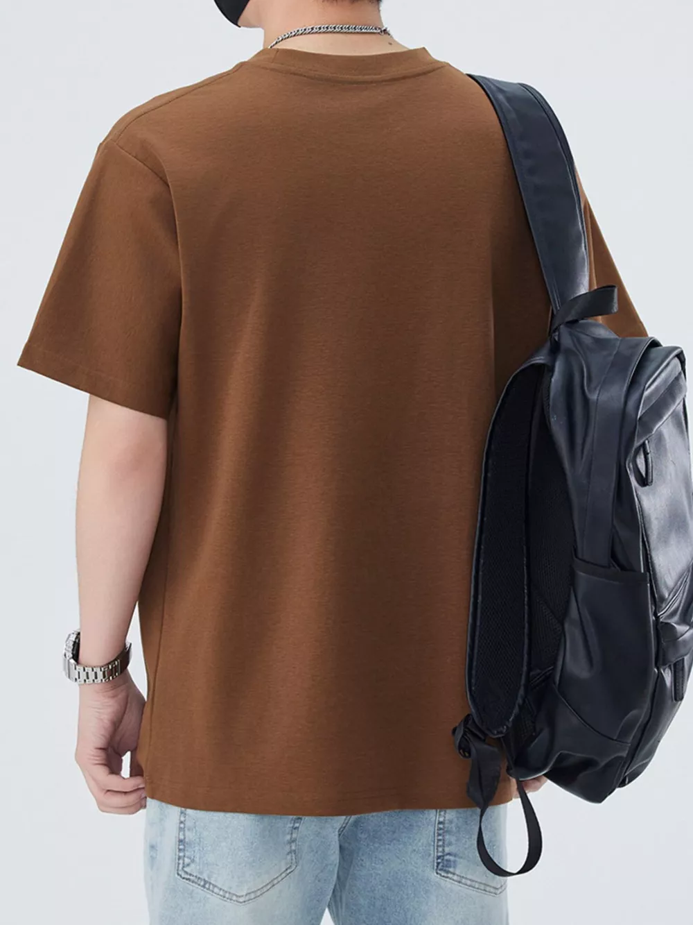 Men's Full Size Round Neck Short Sleeve T-Shirt Plus Size, image 9