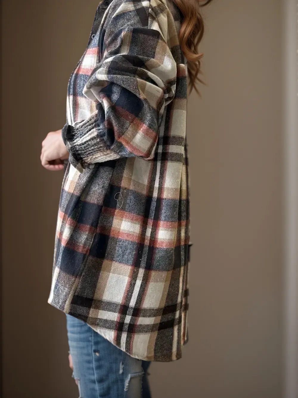 Plaid Button Up Long Sleeve Shirt, image 2