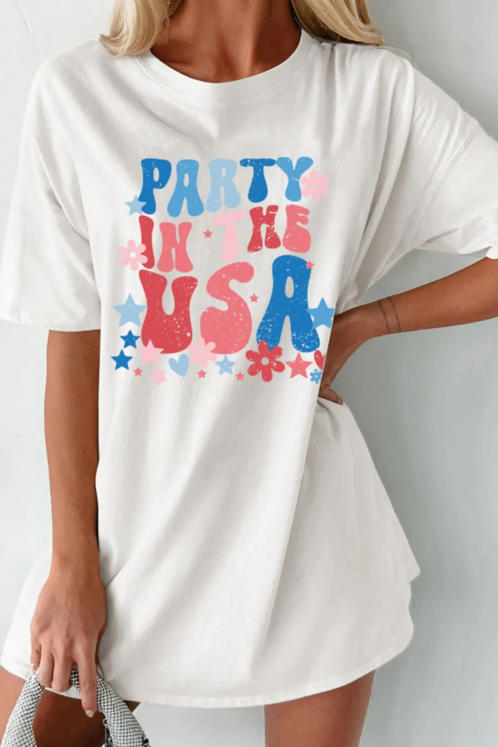 PARTY IN THE USA Graphic Oversized Tee, image 2