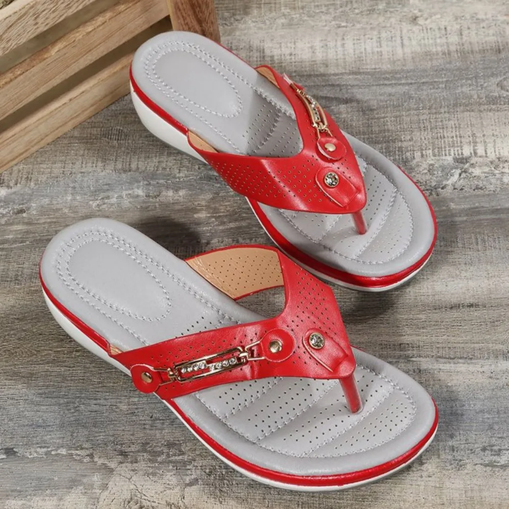 Toe Post Wedge Sandals, image 5