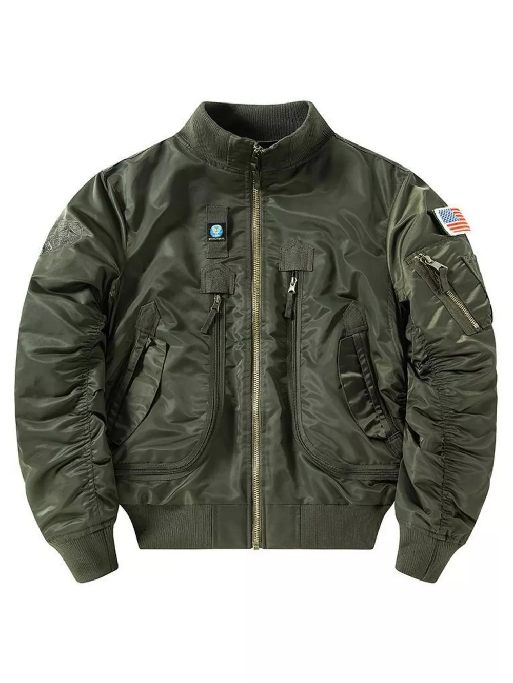 Men's Plus Size Zip Up Long Sleeve Jacket