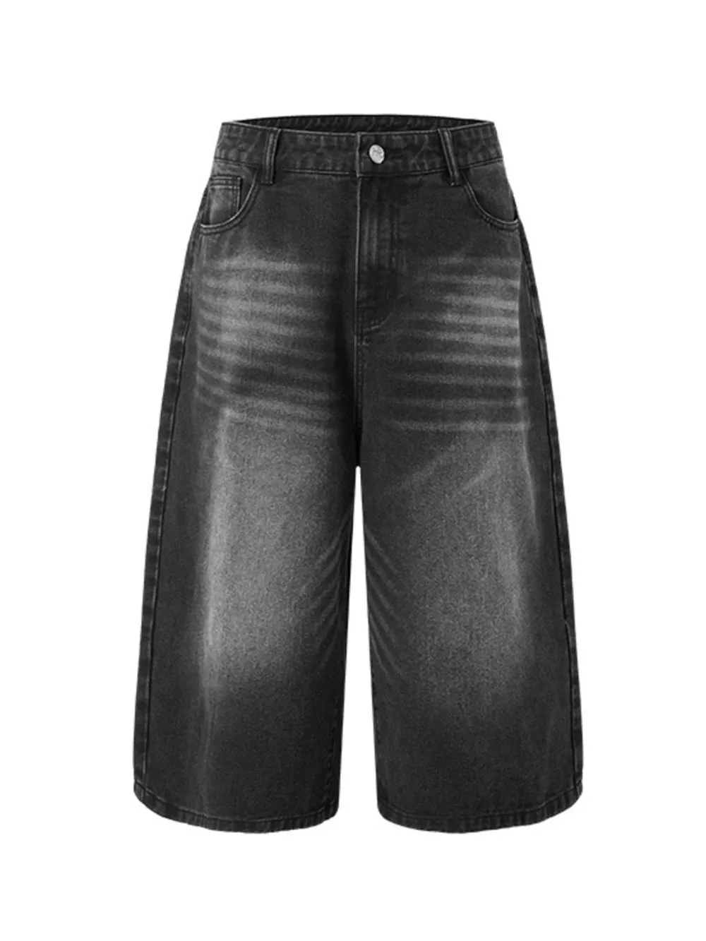 Men's Wide Leg Denim Shorts, image 4