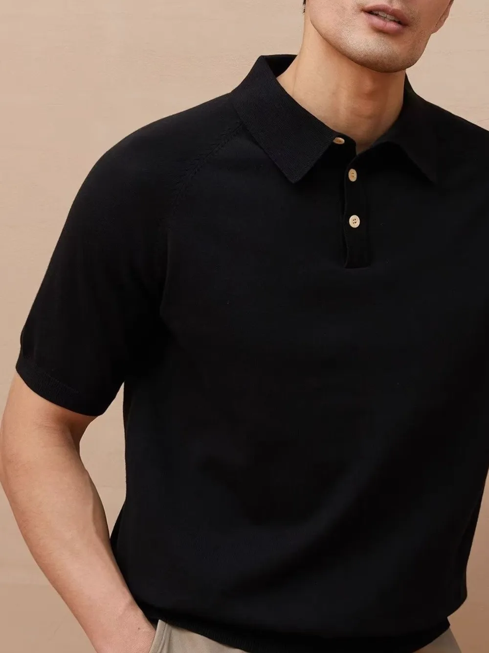 Men's Plus Size Button Detail Short Sleeve Polo