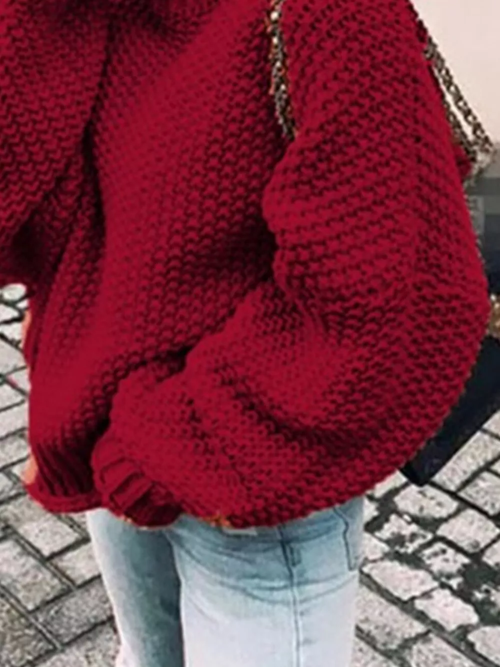 Chunky Knit Turtleneck Sweater, image 2