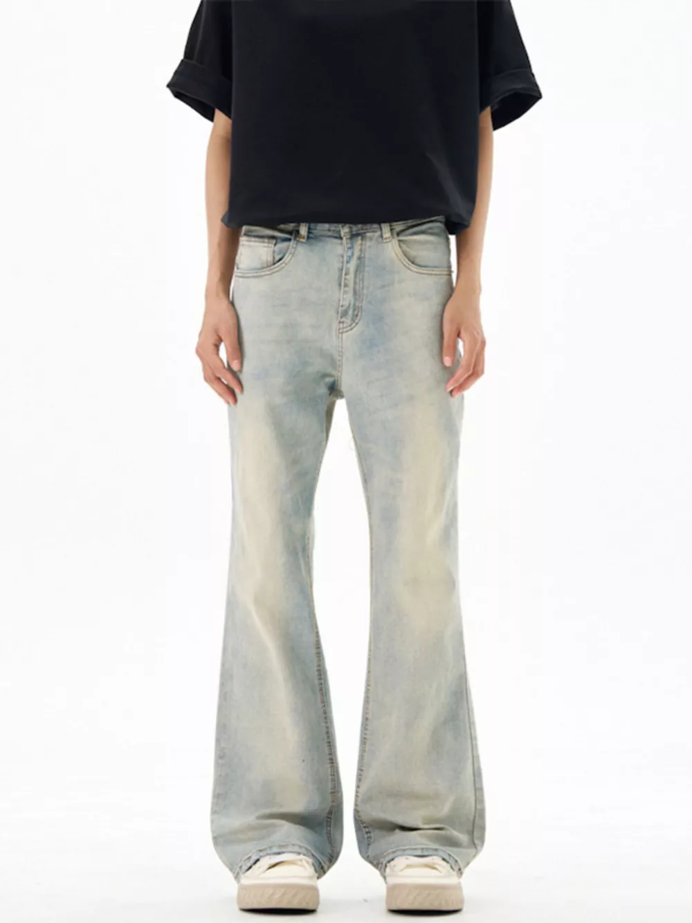 Men's Vintage Wash Flare Jeans