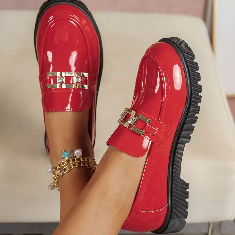 Buckle Decor Chunky Loafers, image 2