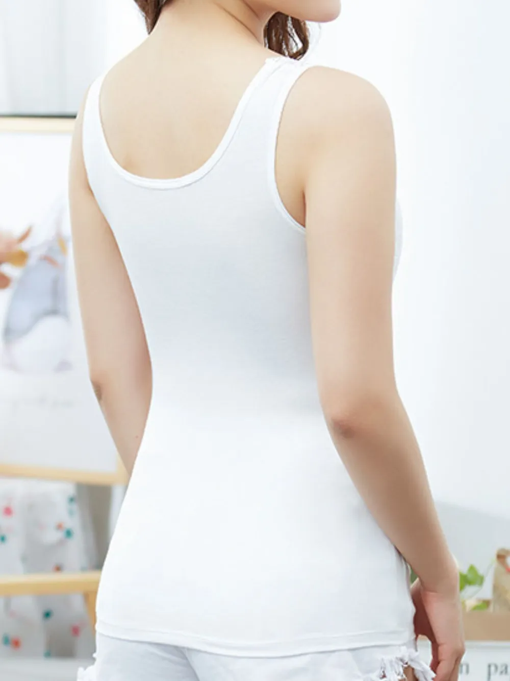 Lace Detail Square Neck Tank, image 12