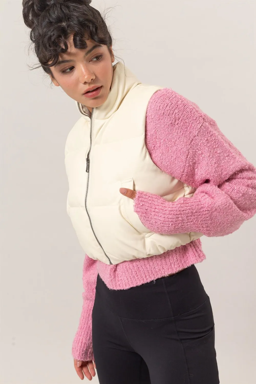 Pocketed Solid Vest Coat, image 3