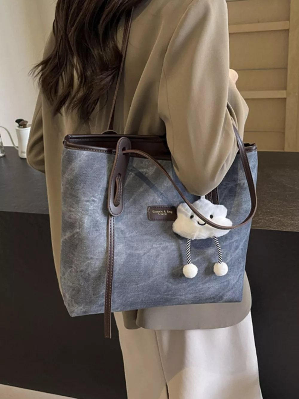 Vintage Style Cloud Charm Shoulder Bag, image 4