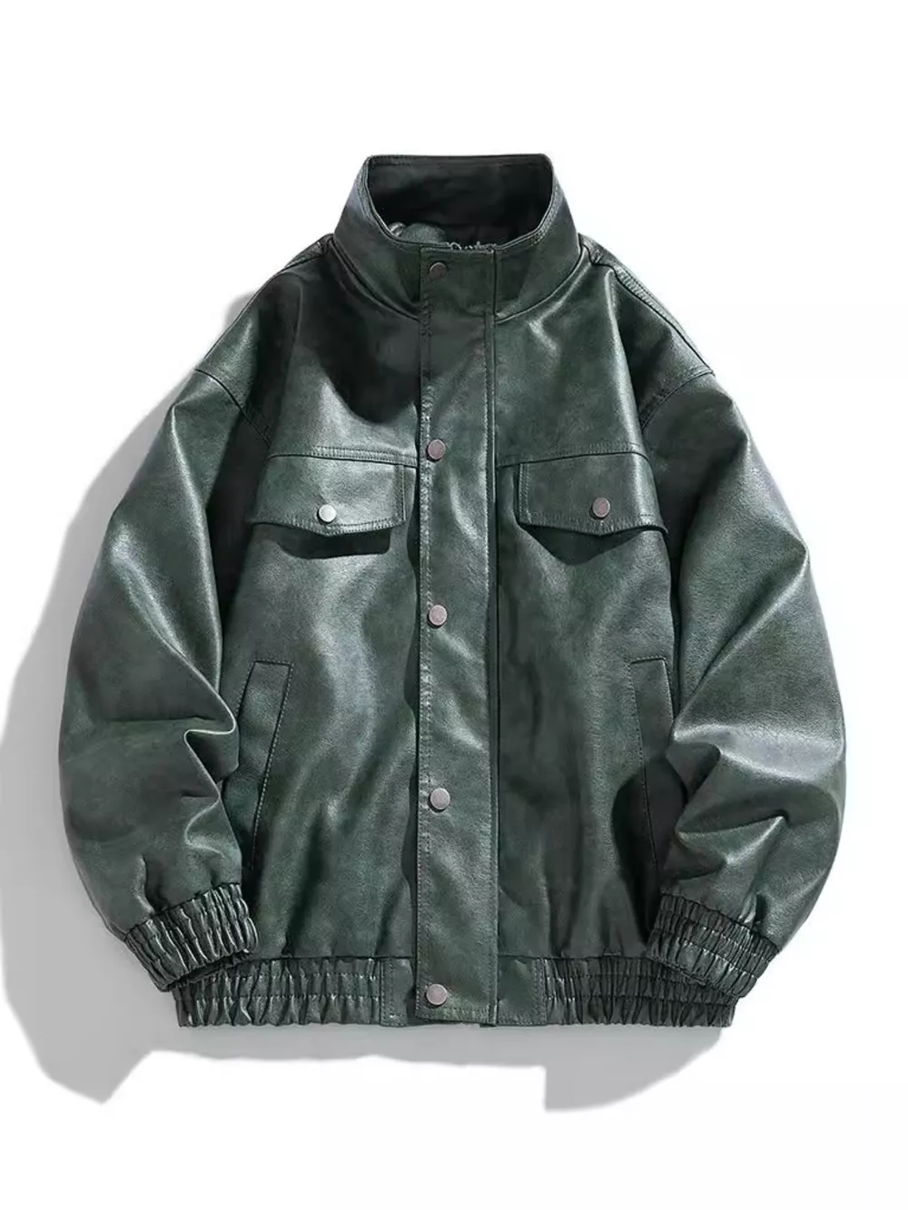 Men's Plus Size Snap Down Jacket with Pockets