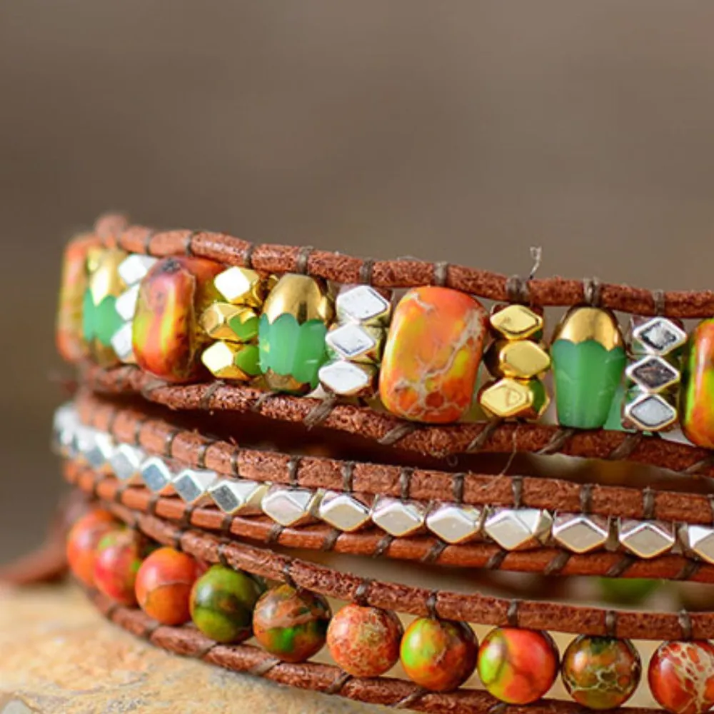 Natural Stone Woven Bracelet, image 2