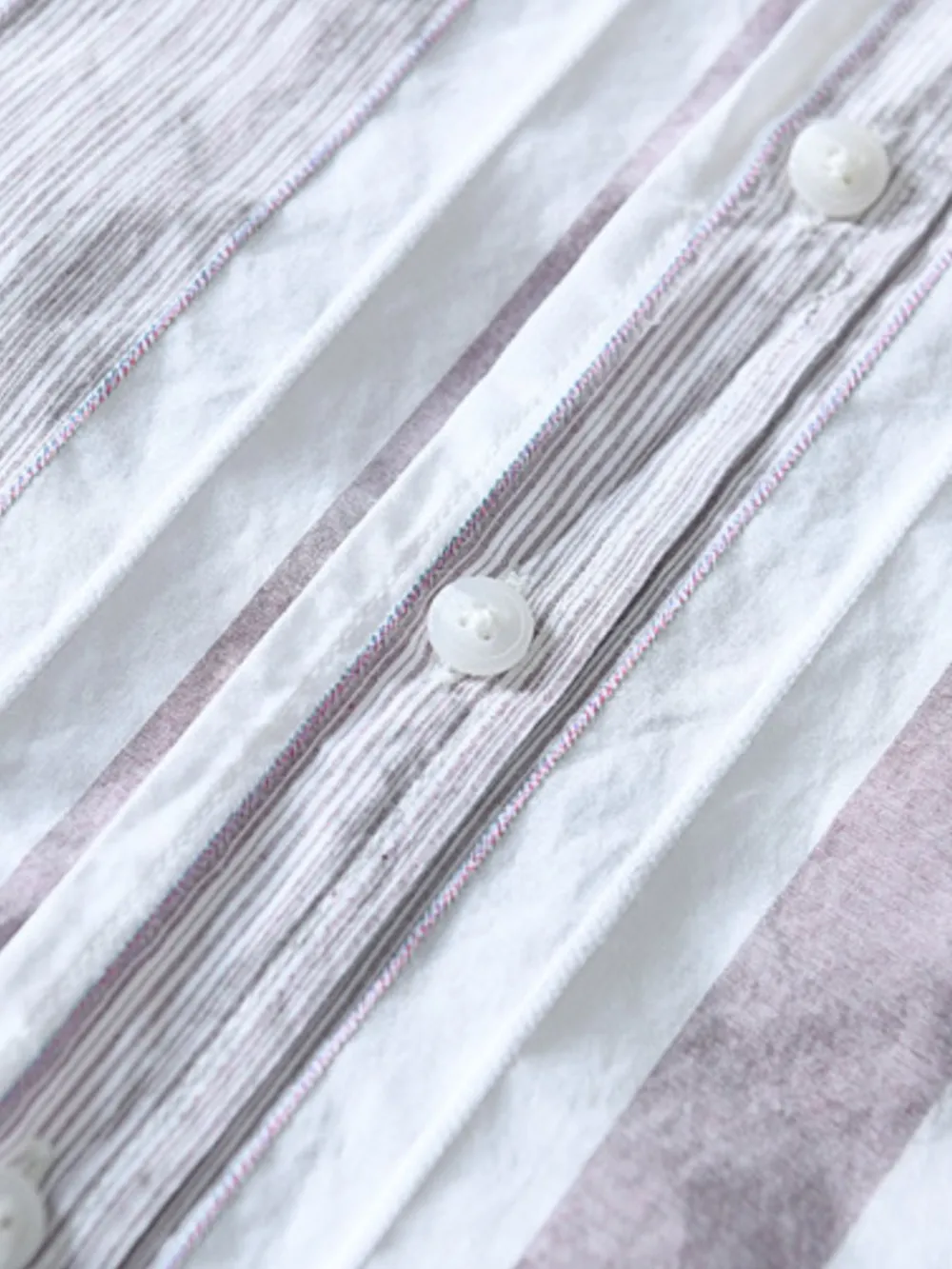 Men's Plus Size Striped Button Up Long Sleeve Shirt, image 6