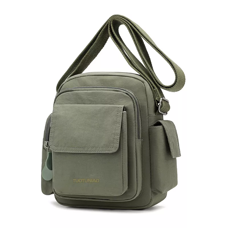 Multi-Pocket Lightweight Nylon Crossbody Bag, image 7
