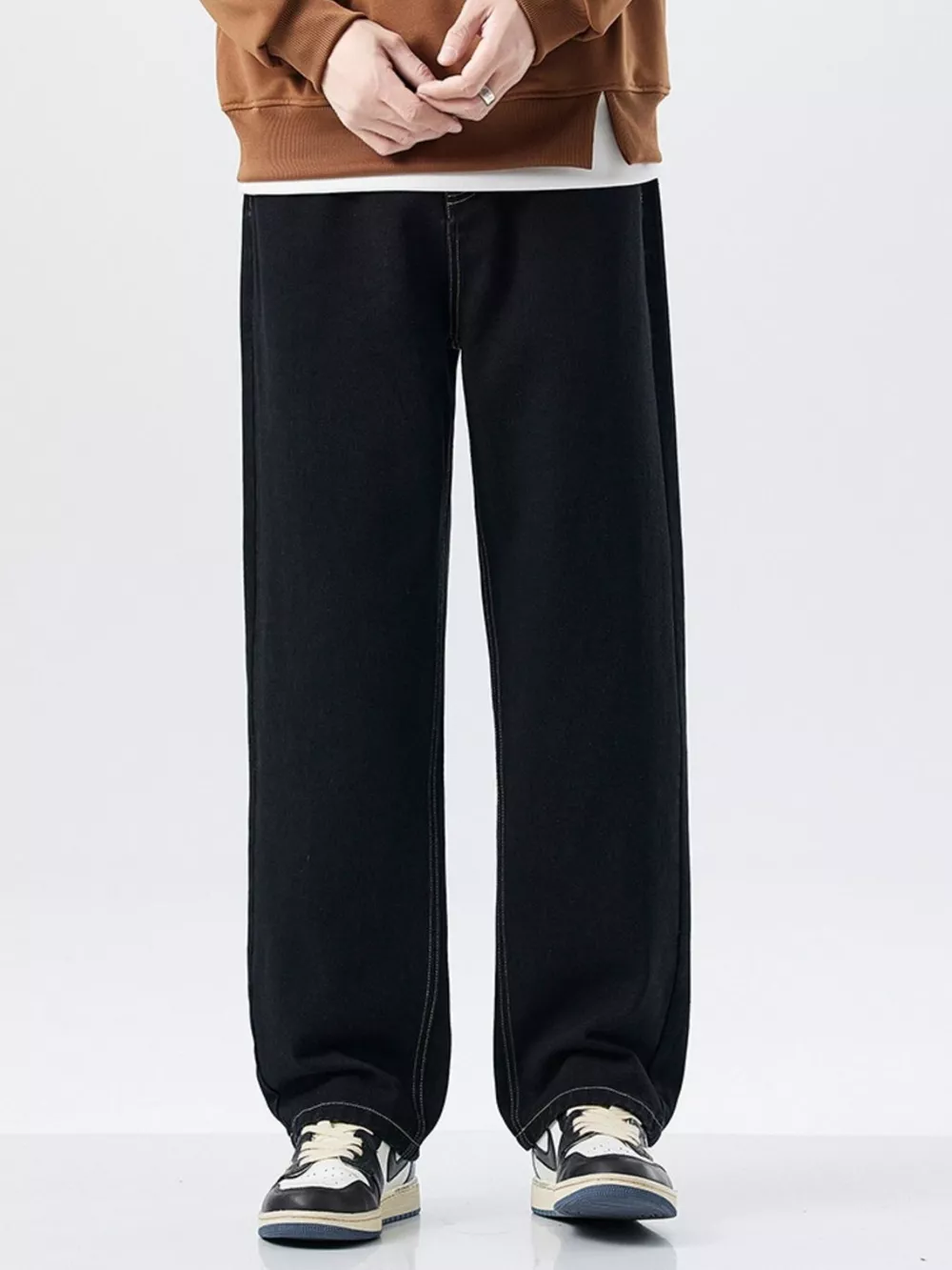 Men's Plus Size Wide Leg Jeans, image 3