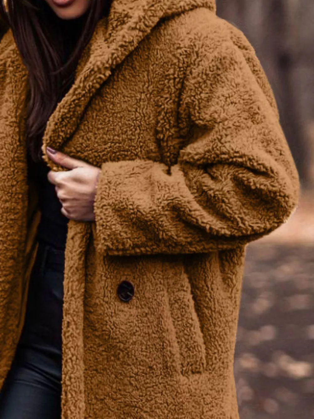 Teddy Bear Hooded Longline Outerwear, image 17
