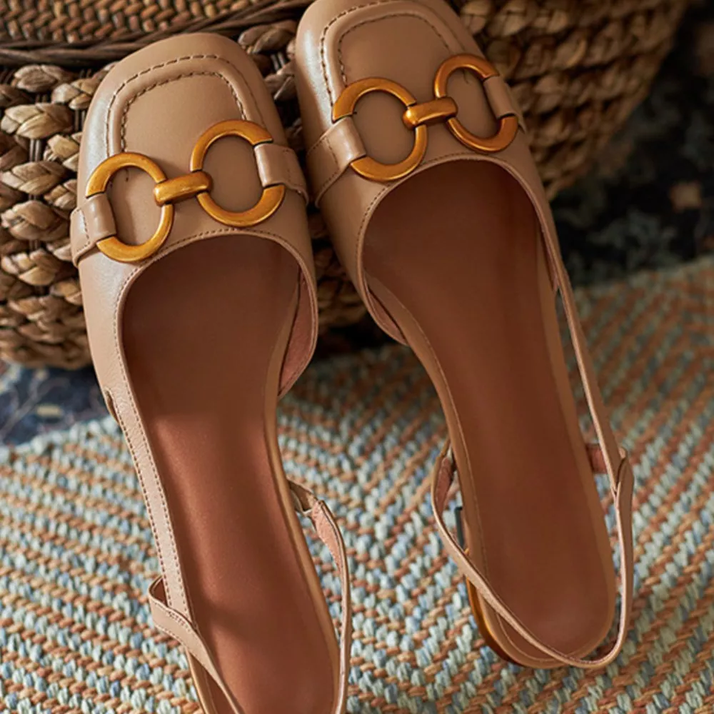Square Toe Flats Sandals, image 5