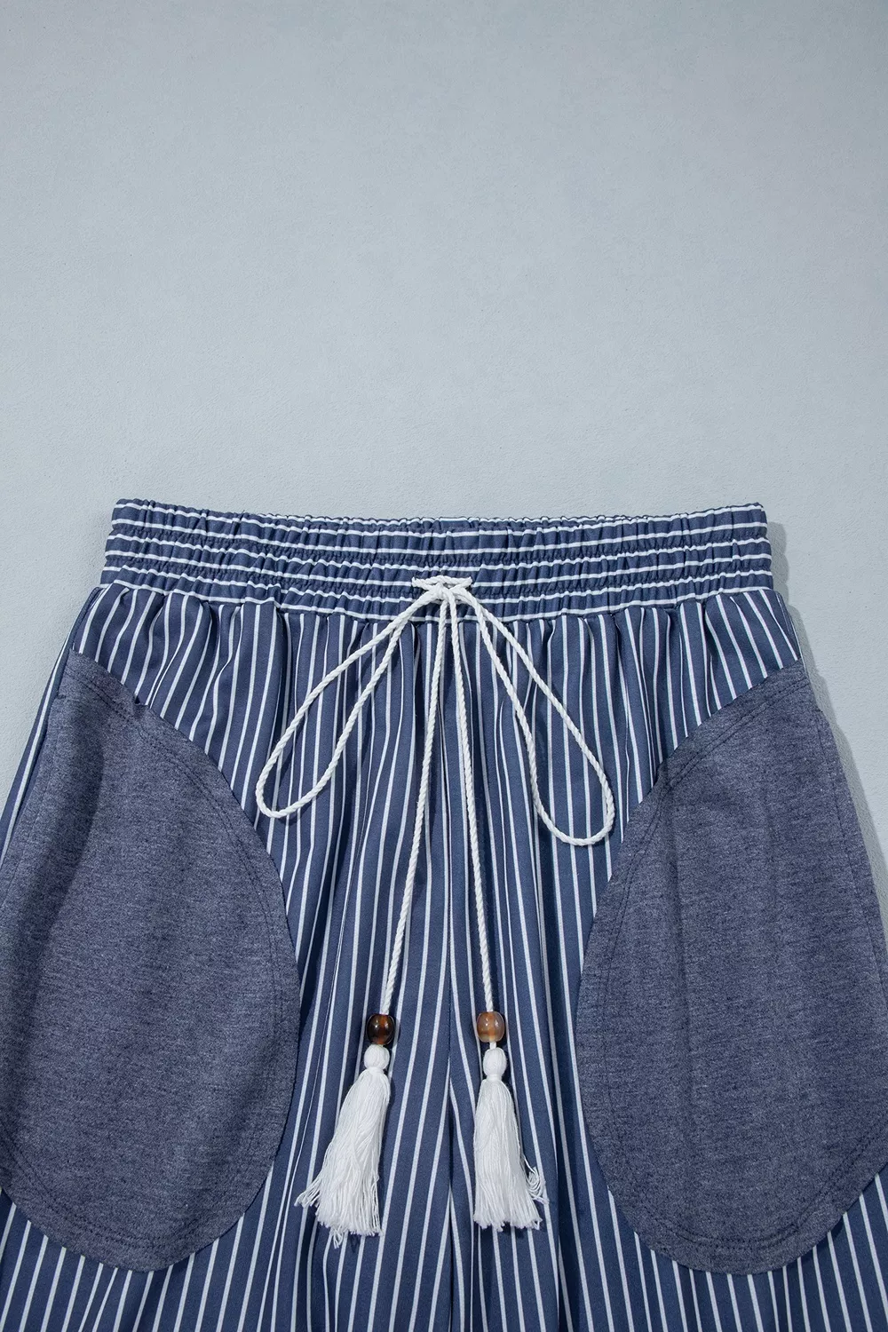 Raw Seam Patchwork Long Sleeve Top Pocket Casual Pants 2pcs Set, image 14