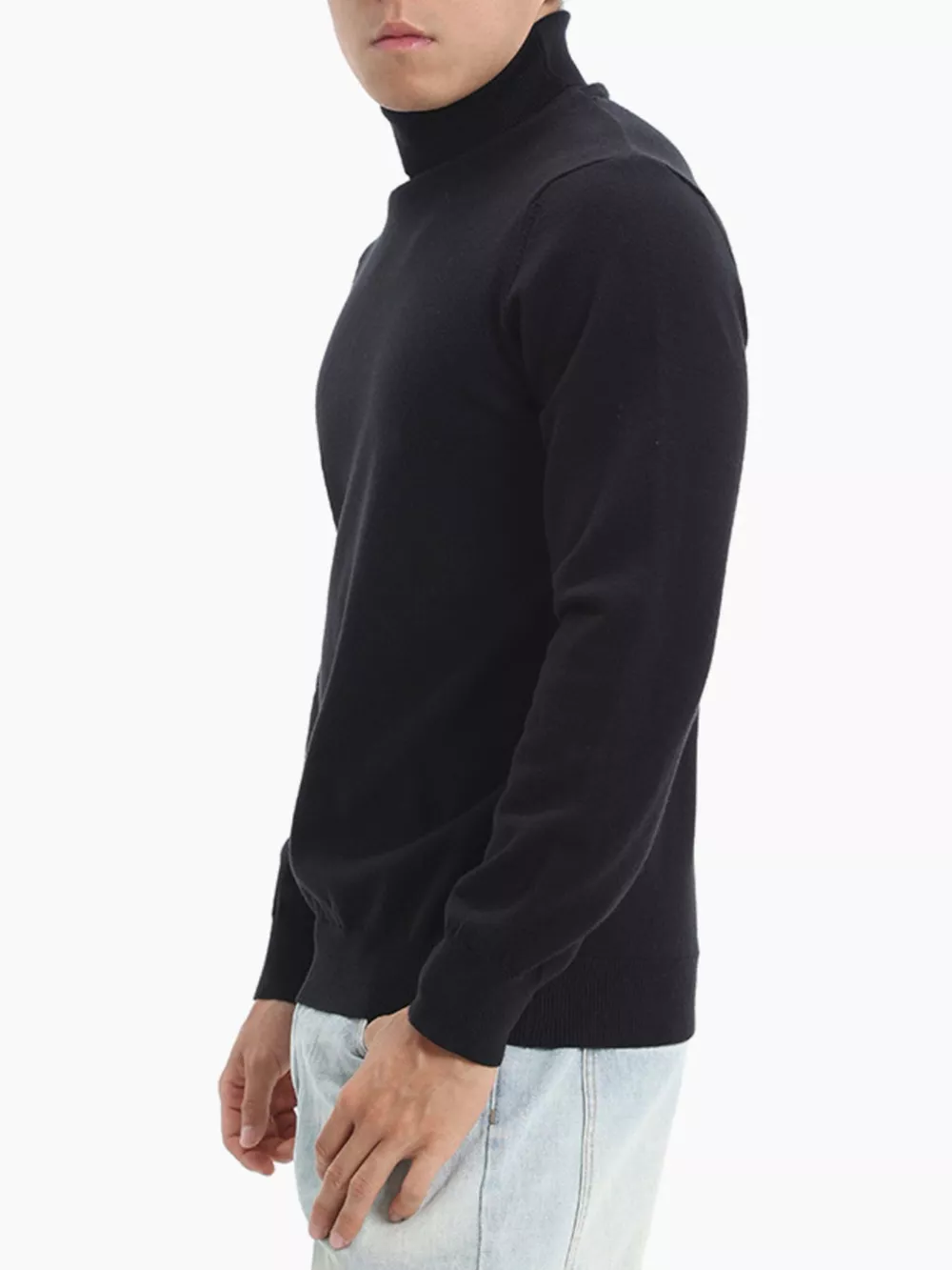 Men's Plus Size Slim-Fit Turtleneck Sweater, image 6