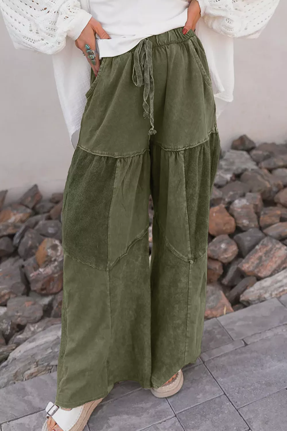 Tiered Wide Leg Pants, image 2