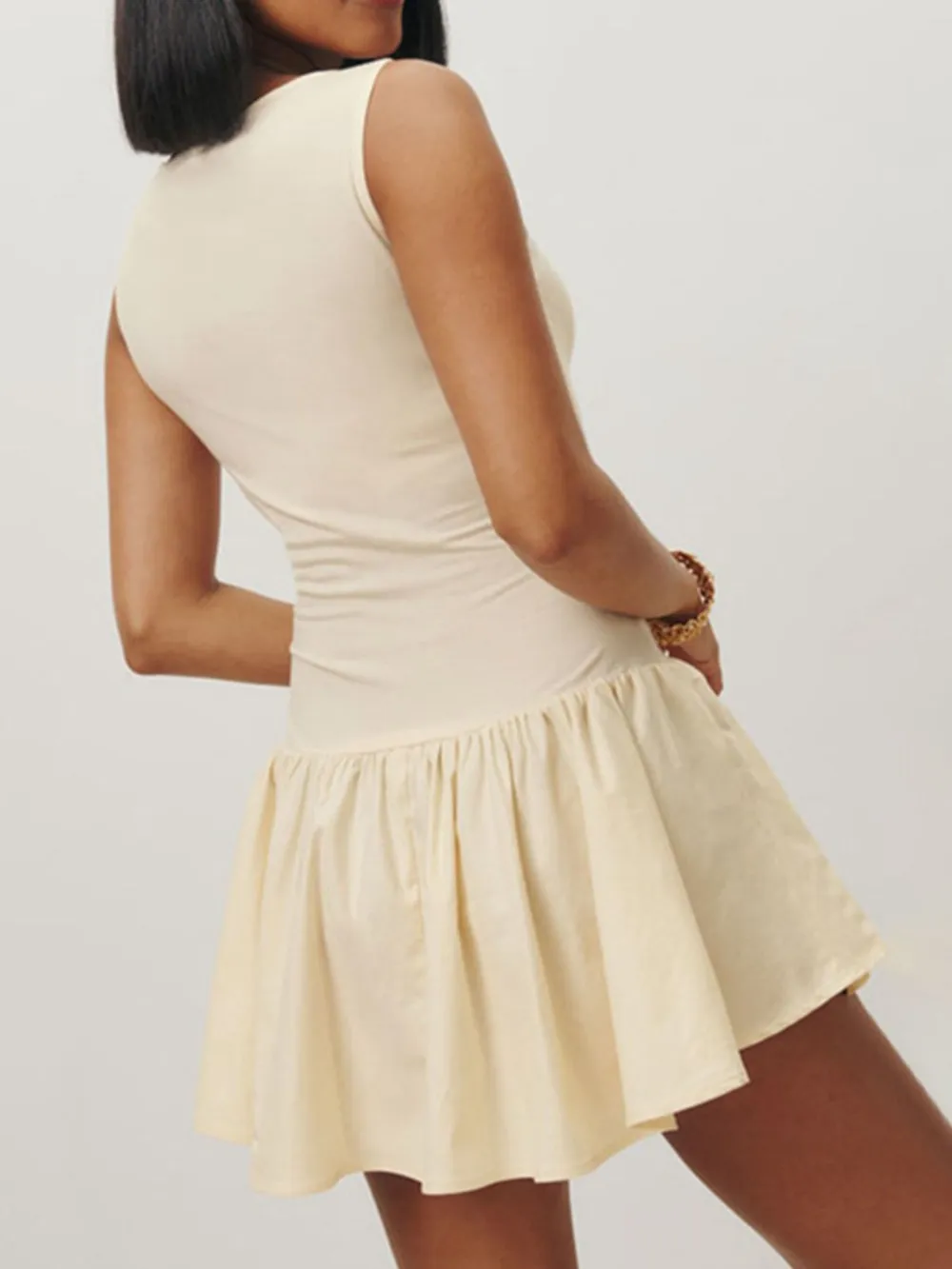 Sleeveless Ruched Mini Tank Dress, image 2