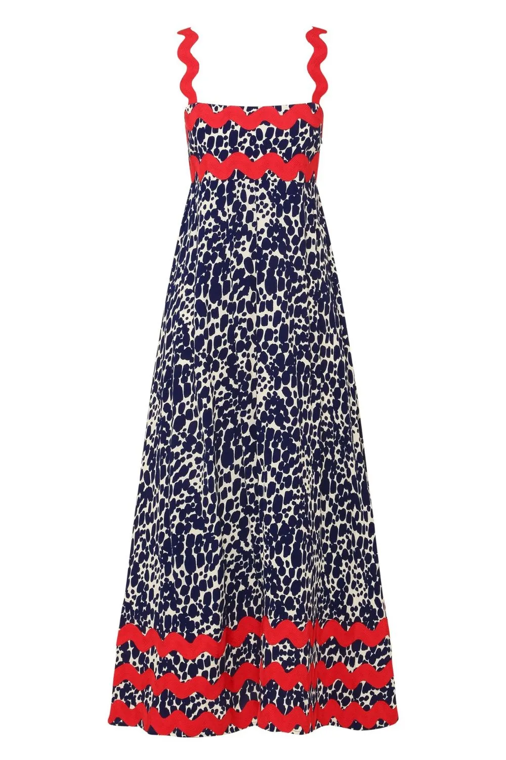 Printed Square Neck Wide Strap Maxi Dress, image 2