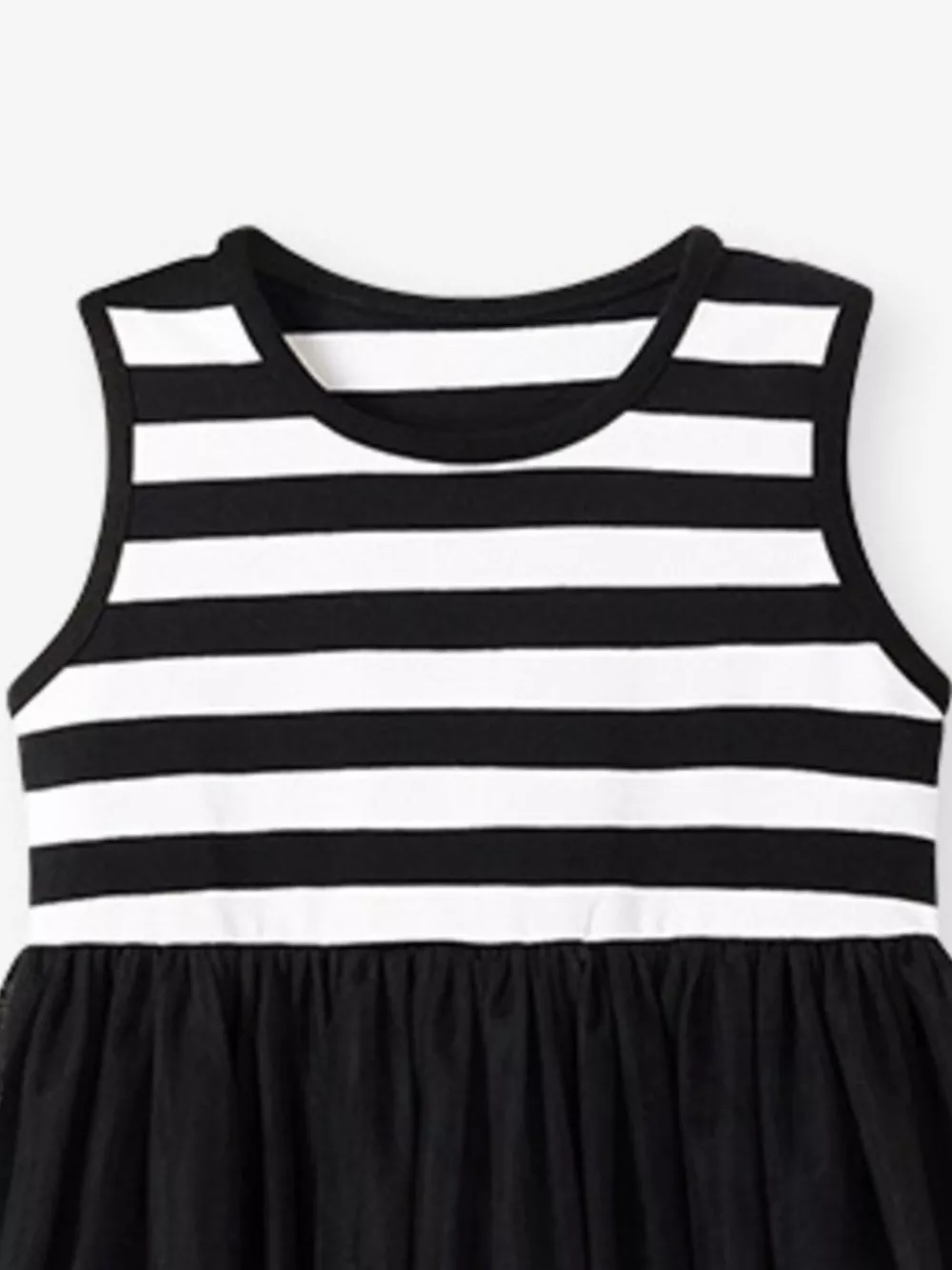 Children's Striped Sleeveless Tulle Dress, image 2