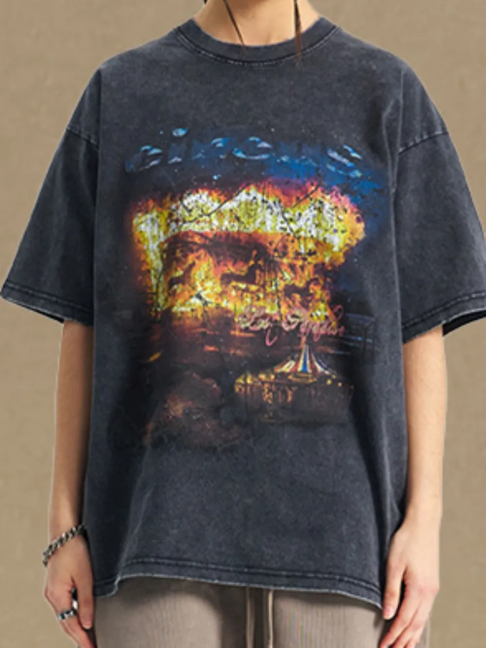 Men's Graphic Round Neck Half Sleeve T-Shirt, image 3