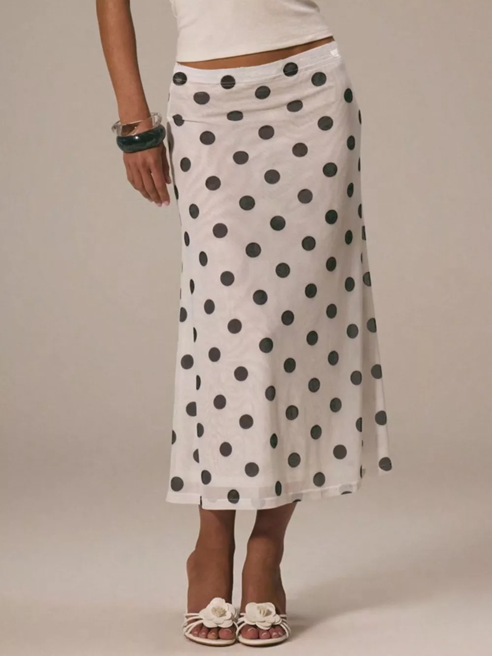 Polka Dot Midi Skirt, image 5