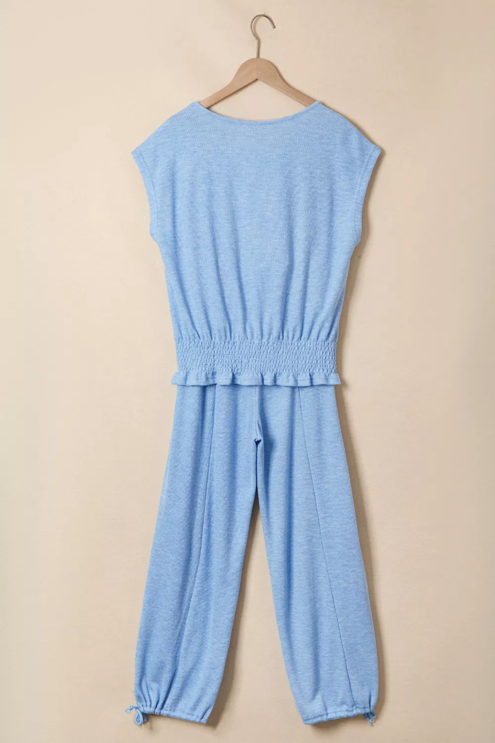 Cap Sleeve Matching Top and Jogger Pants Set, image 4