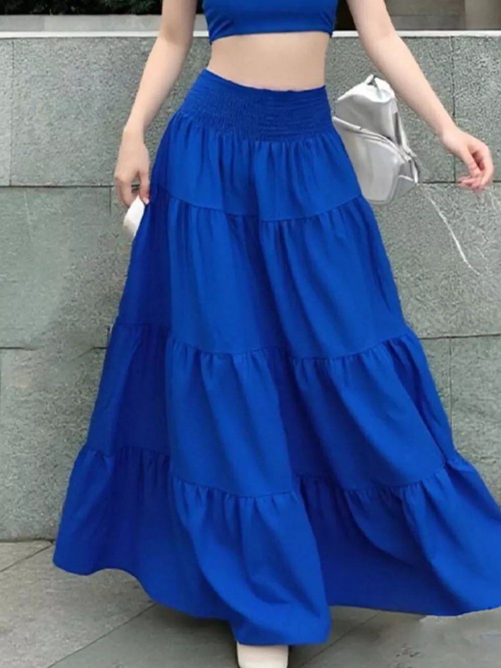 Crop Top and Tiered Maxi Skirt Set, image 18