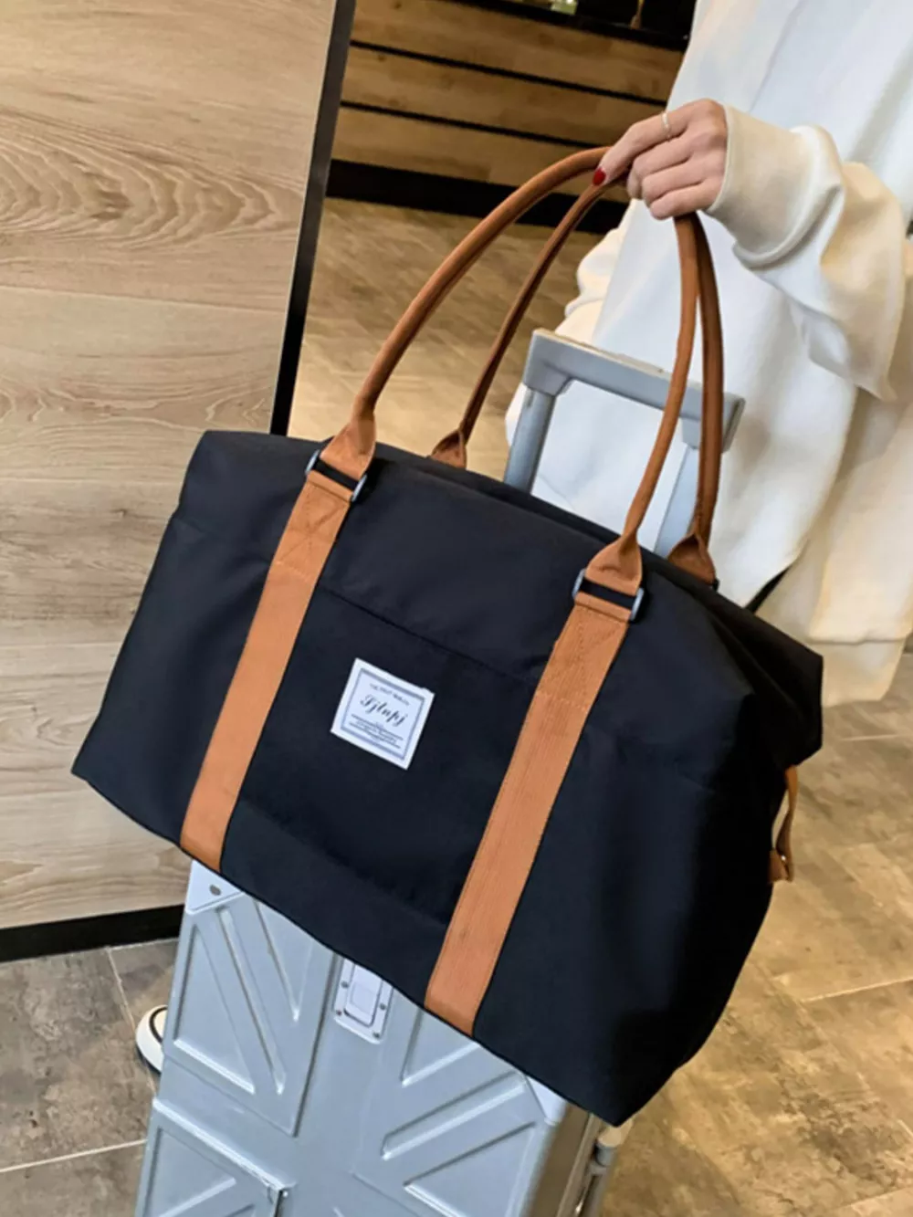 Contrast Straps Travel Bag, image 3