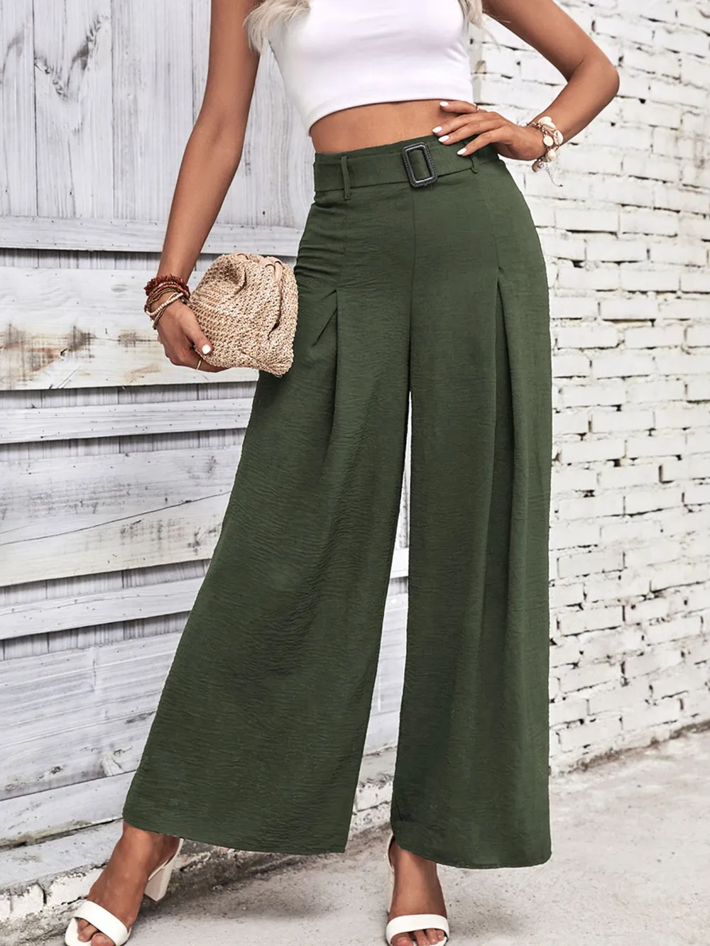 High Waisted Wide Leg Pants, image 2