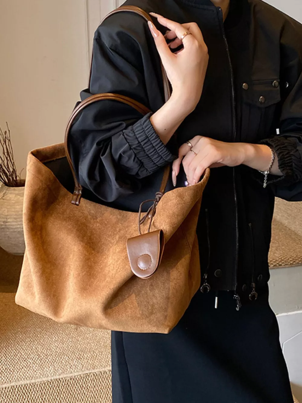 Classic Suede Tote Bag, image 16